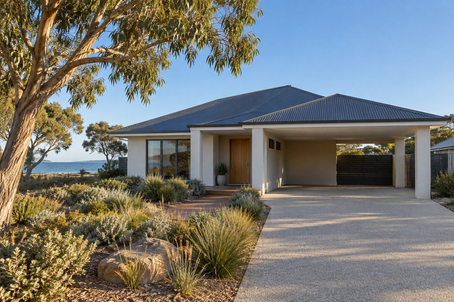 Free electrical tools for Busselton homes: a coastal WA home with outdoor lighting and power